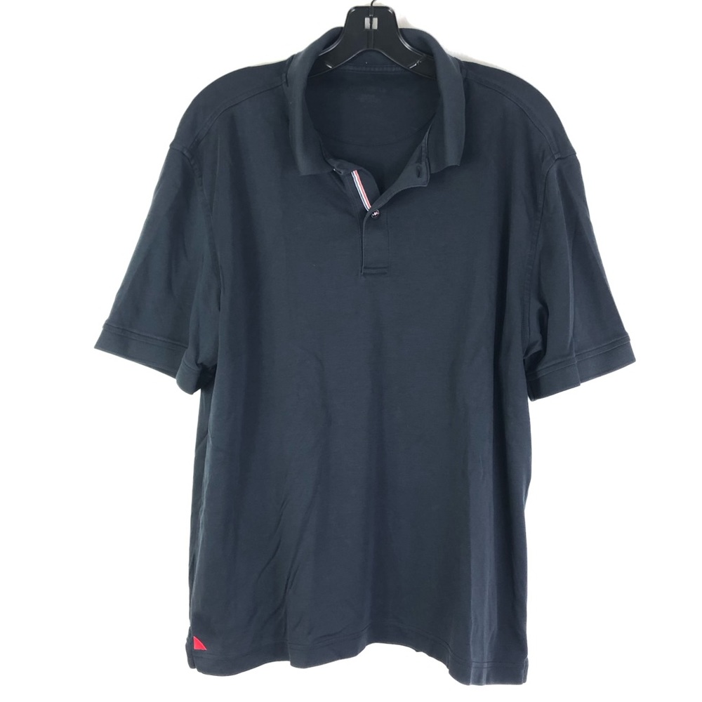 UNTUCKit Mens Polo Shirt Short Sleeve Size L Black Cotton